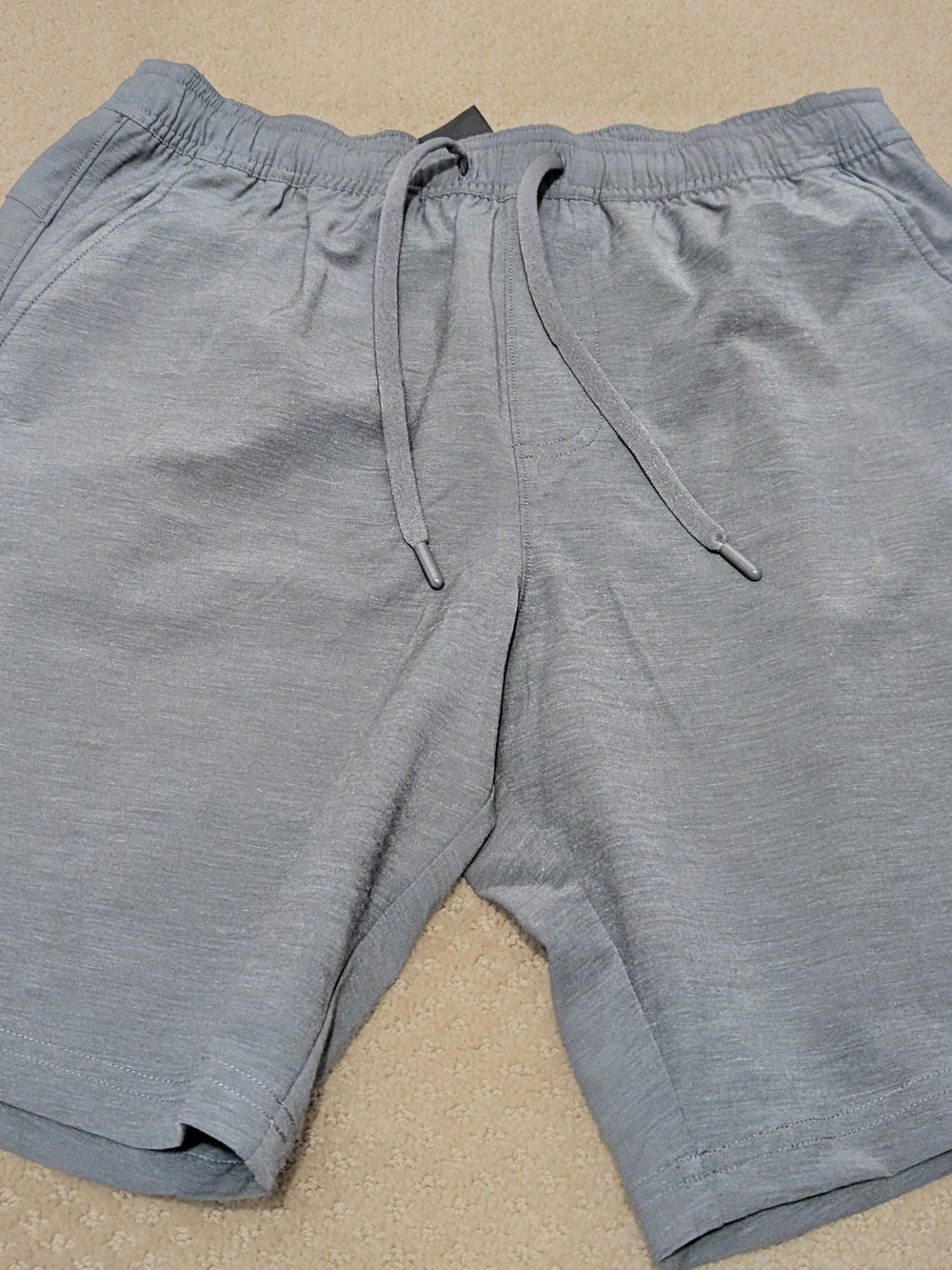 Jockey Men's Light Gray Athletic Drawstring Shorts